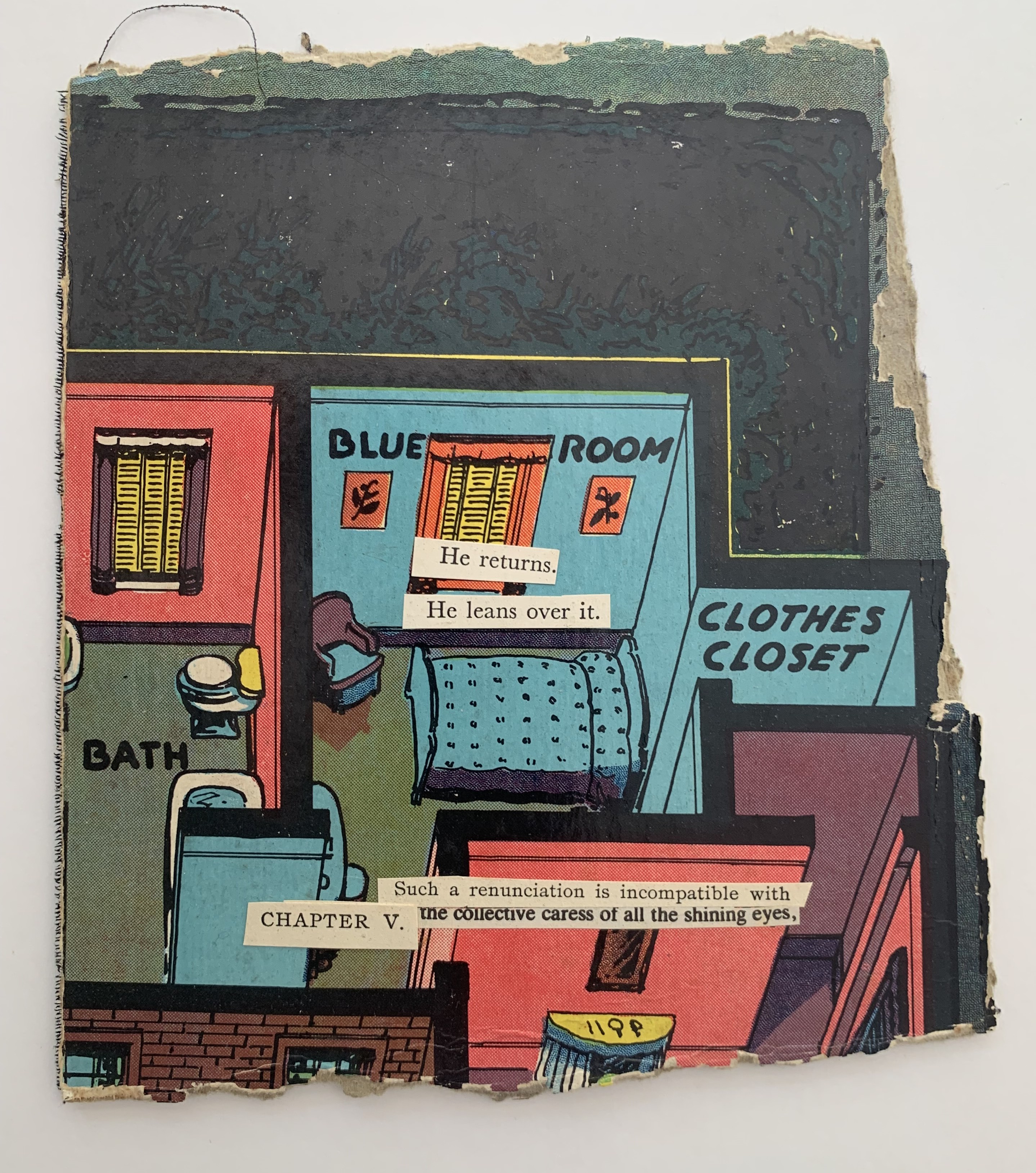 section of doll house collage