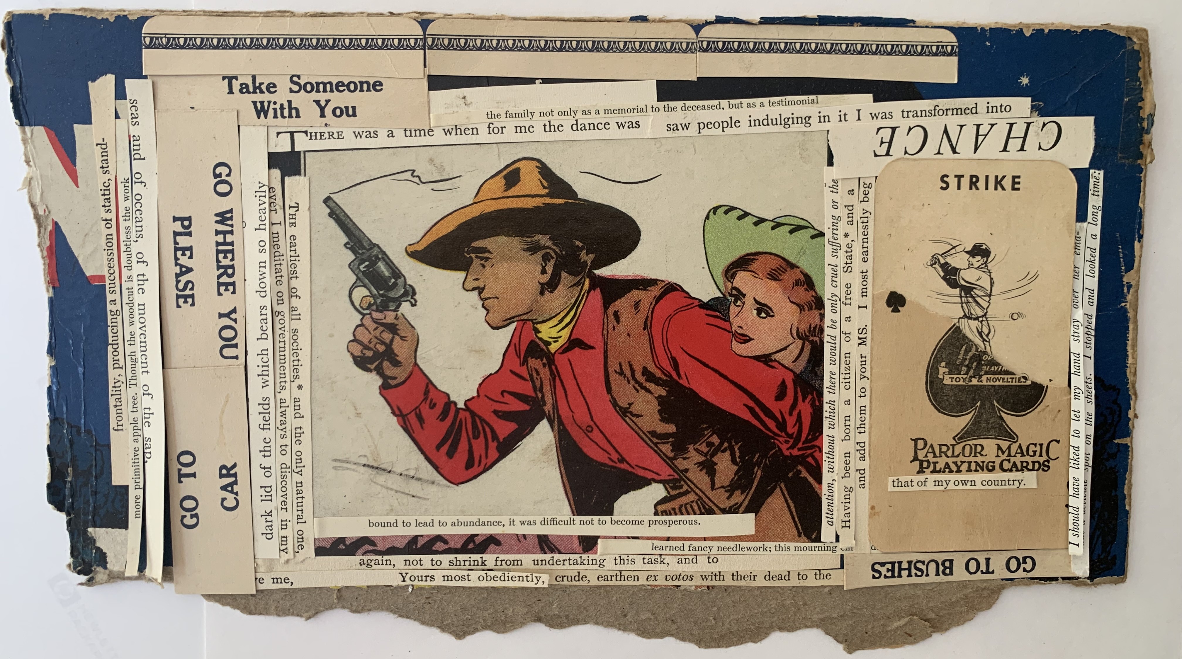 cowboy with gun collage