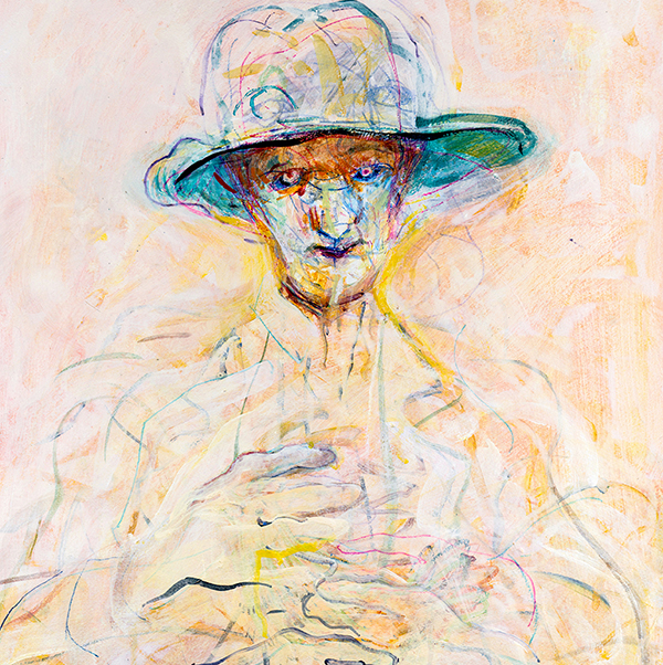 Drawing of man with hat