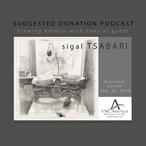 poster with suggested donation and sigal tsabari