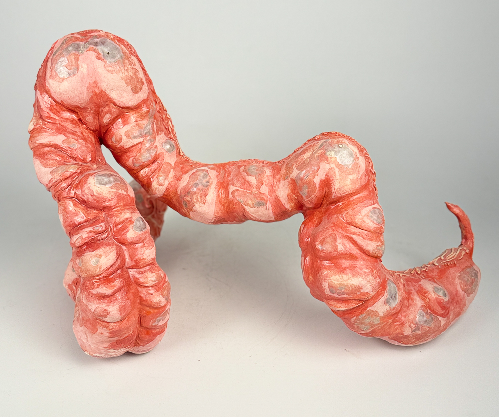 Ceramic sculpture of intestinal tract