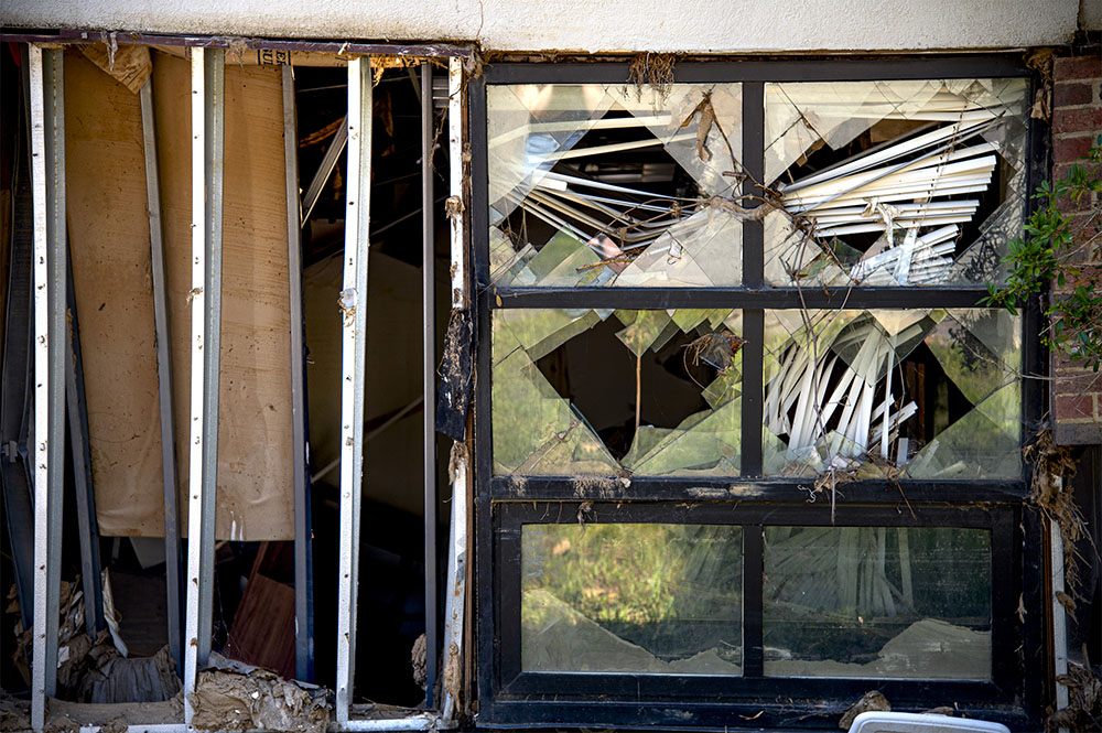 photograph of hurricane helene damage