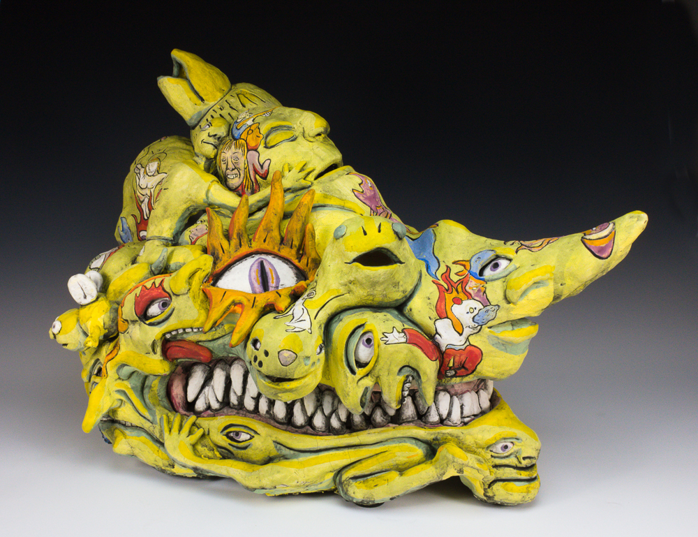 Legion, ceramics of many faces with vibrant glazes