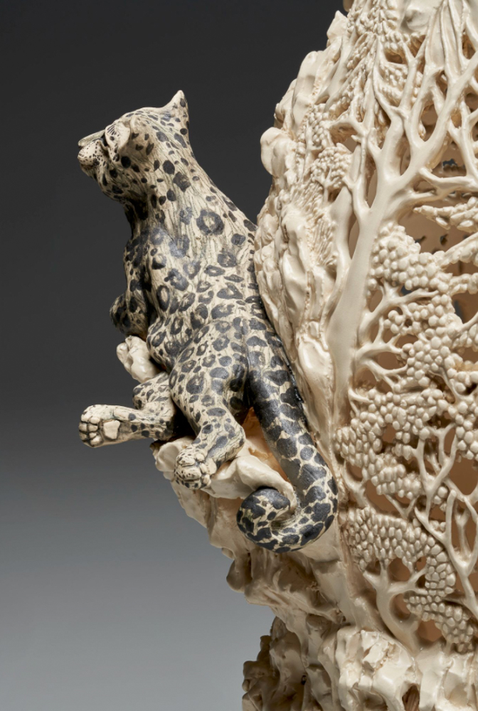 Detail of vessel with leopard