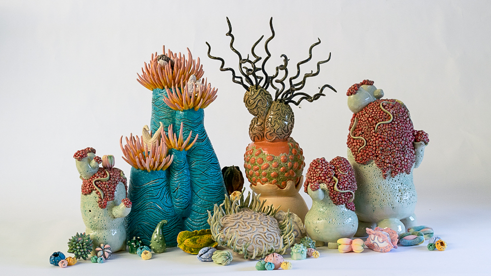 Stoneware and porcelain sculptures