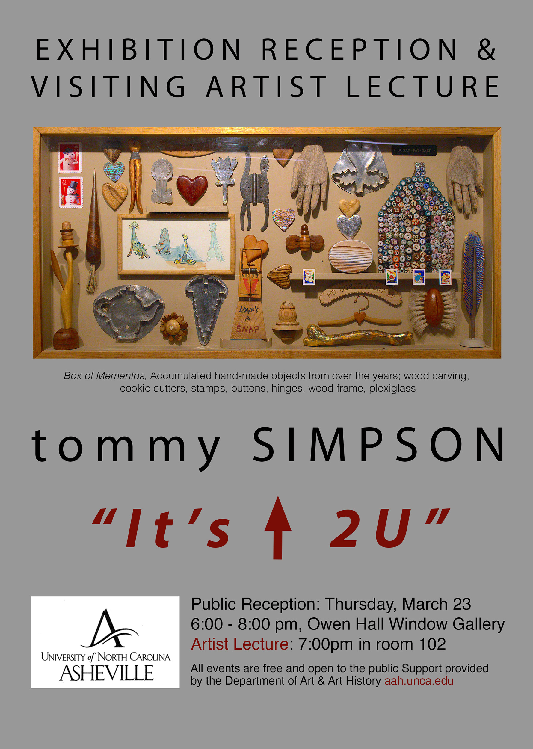 Tommy Simpson Exhibition Reception & Artist Lecture Poster